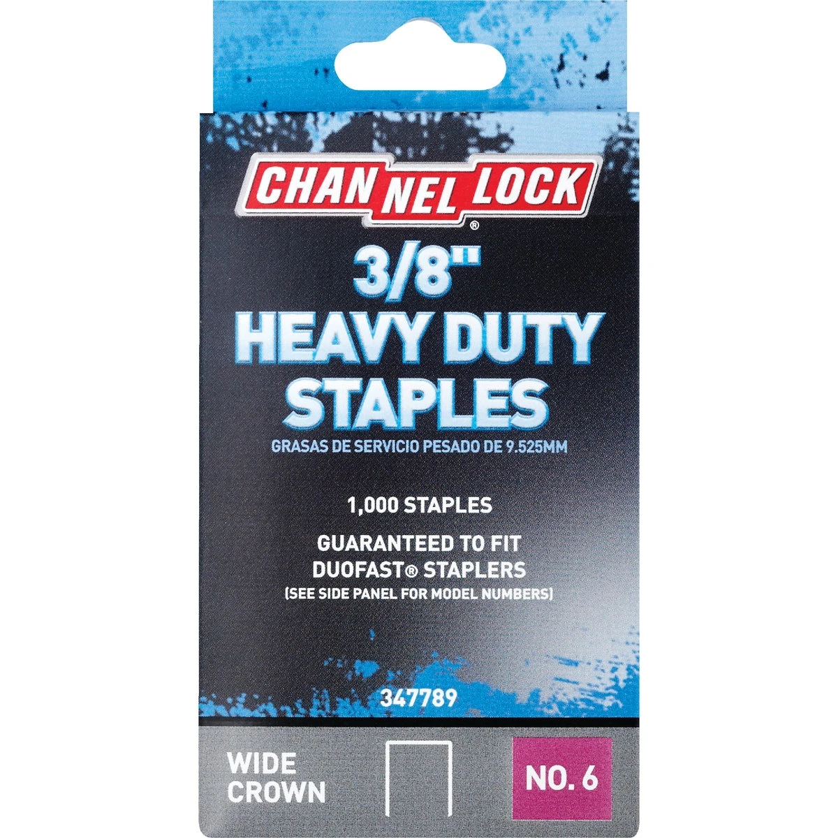 No. 6 Heavy-duty Wide Crown Staple, 3/8 In. (1000-pack)