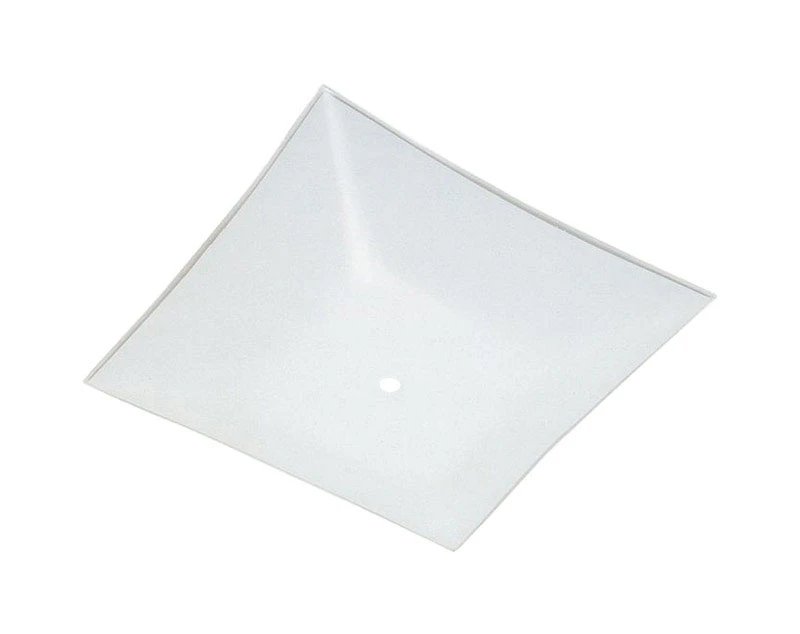Square White Glass Light Cover, 12-inch Diffuser For Ceiling Fixtures