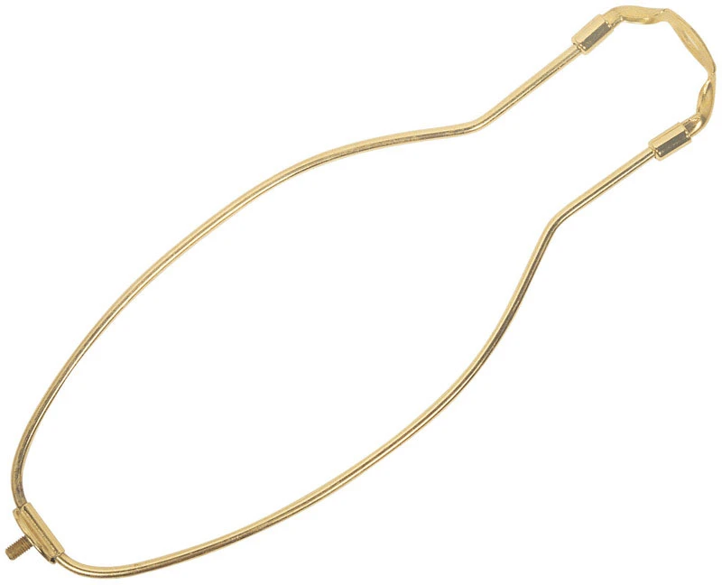 Lamp Harp, Brass Plated Finish, 12 Inch Height, Durable Metal Construction