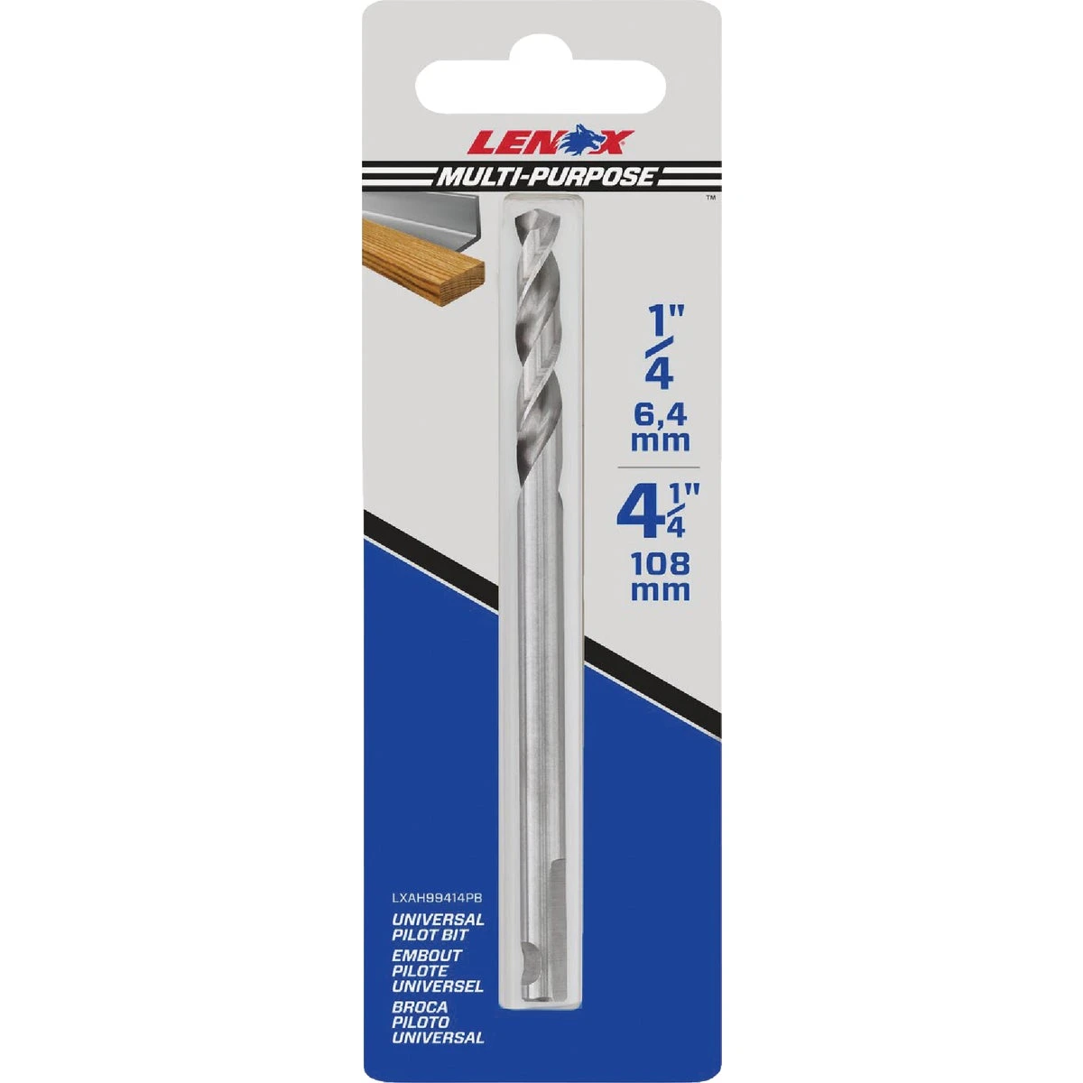 1/4 In. X 4-1/4 In. High Speed Steel Hole Saw Pilot Drill Bit
