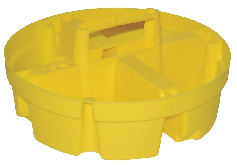 Bucket Stacker, Yellow Plastic Organizer Tray For 5-gallon Buckets With Handle