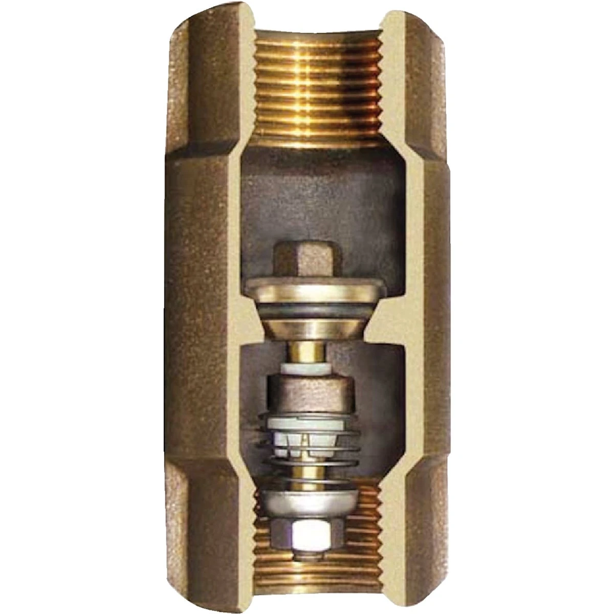 1-1/4 In. Lead Free Silicon Bronze Check Valve With Stainless Steel Components