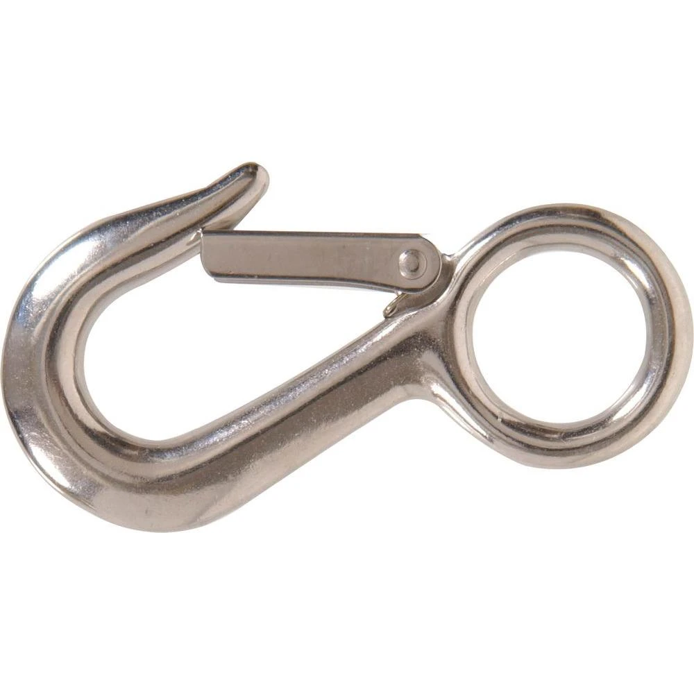 1-1/8 X 4-1/2 In. Snap Hook With Round Fixed Eye And Stainless Steel (3-pack)