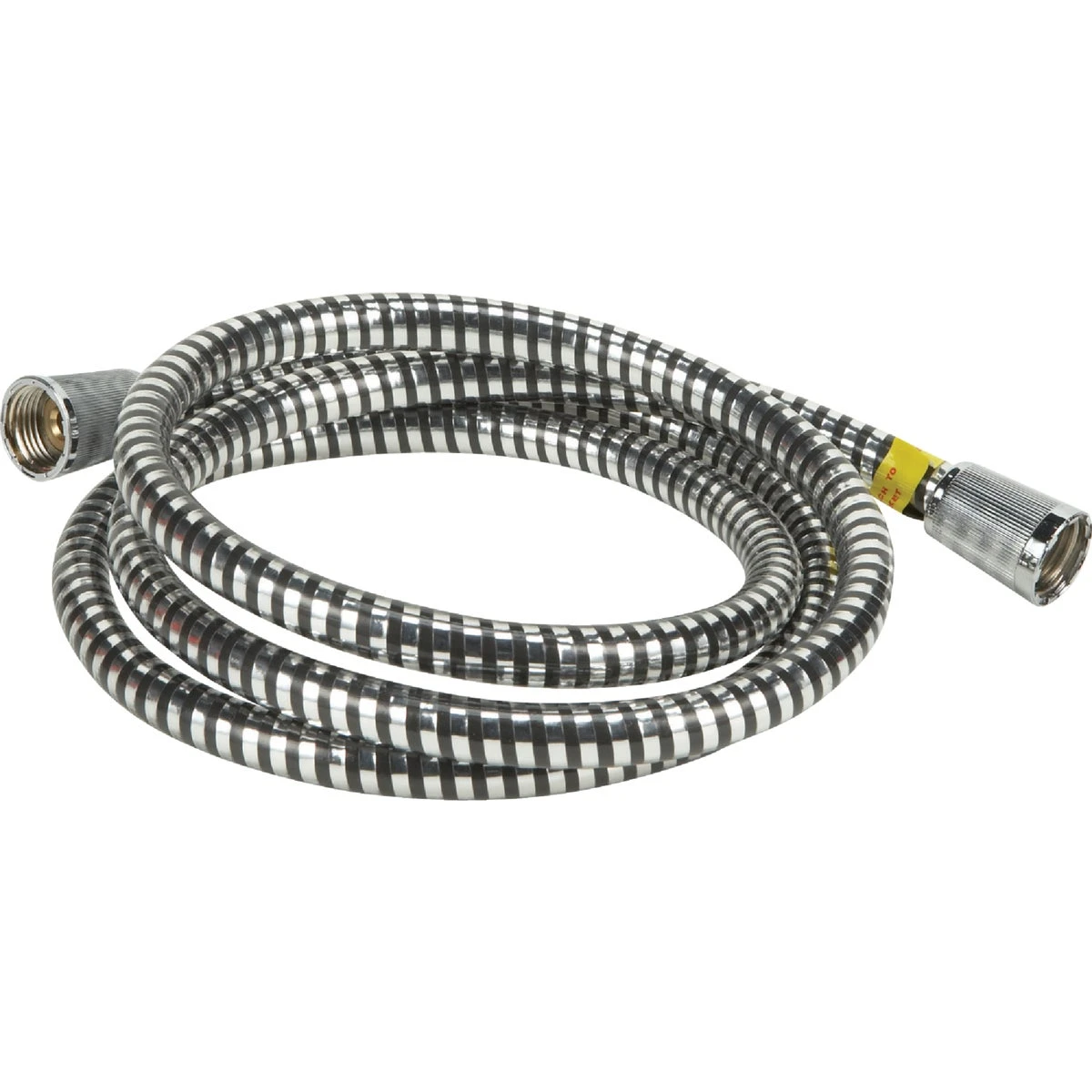 Chrome 6 Ft Shower Hose – Twist-resistant, Vacuum Breaker, 72-inch Length