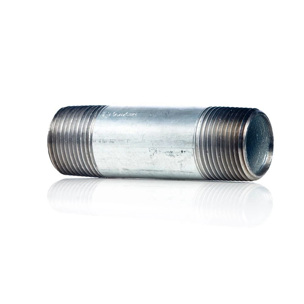 1-1/4 Inch X 8 Inch Galvanized Steel Nipple For Water Applications
