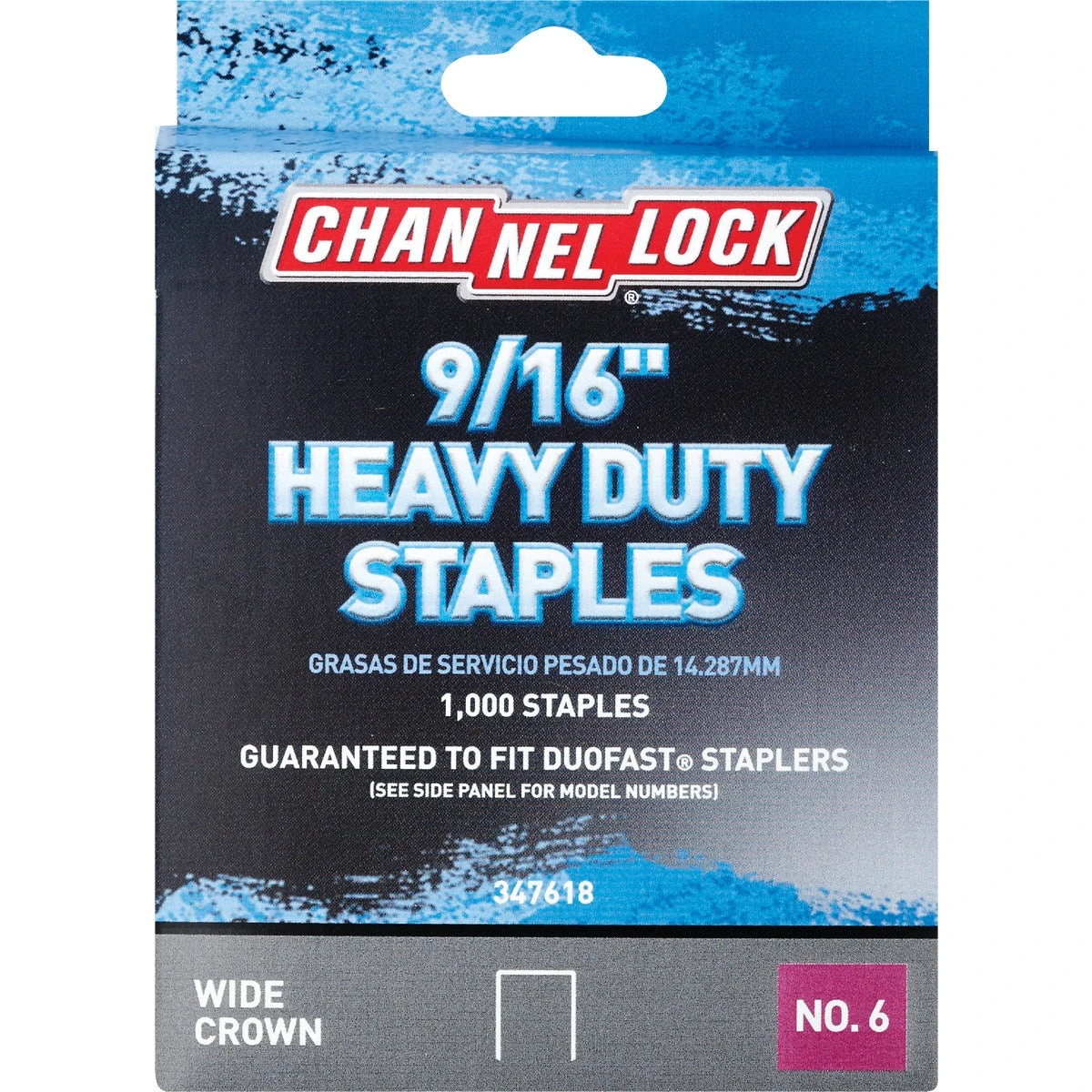 No. 6 Heavy-duty Wide Crown Staple, 9/16 In. (1000-pack)