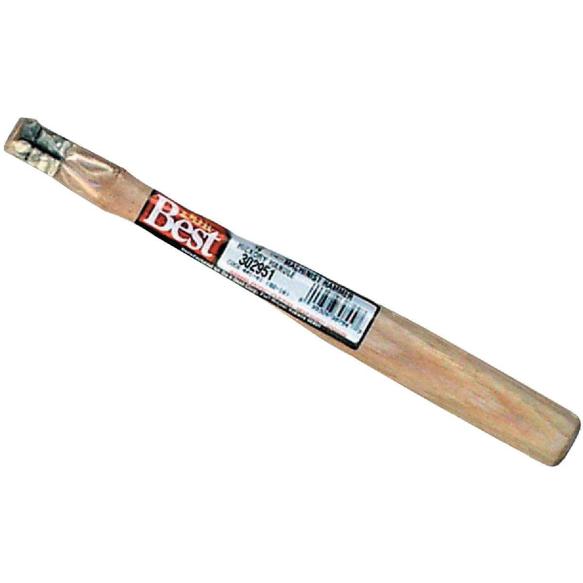 10 Inch Straight Hickory Ball Peen Hammer Handle With Wedges