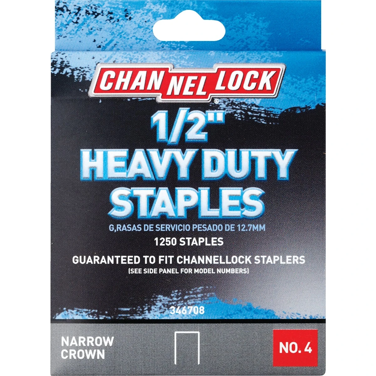No. 4 Heavy-duty Narrow Crown Staple, 1/2 In. (1250-pack)