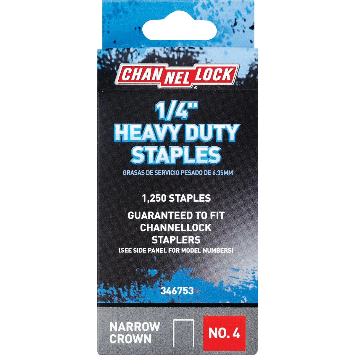 No. 4 Heavy-duty Narrow Crown Staple, 1/4 In. (1250-pack)