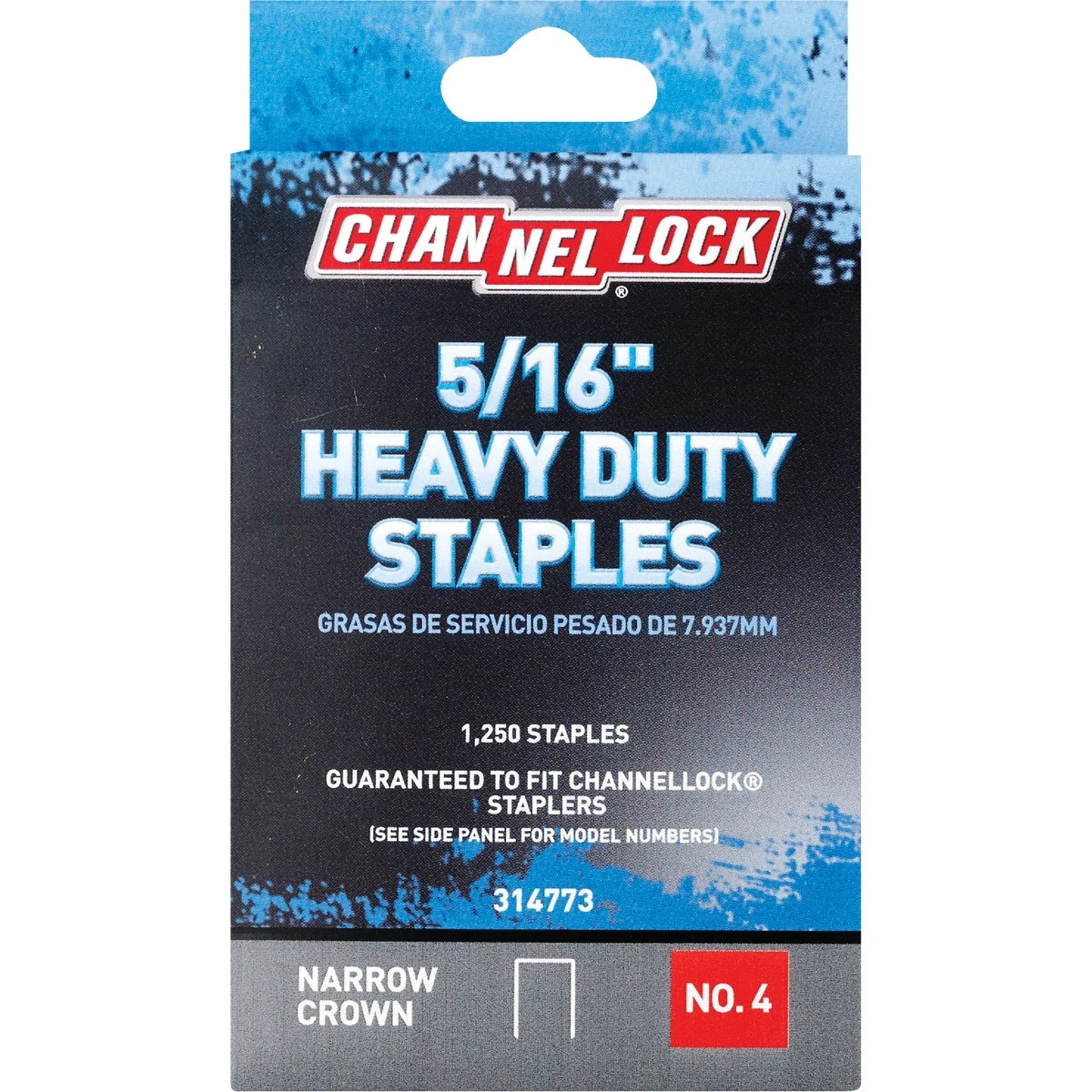 No. 4 Heavy-duty Narrow Crown Staple, 5/16 In. (1250-pack)
