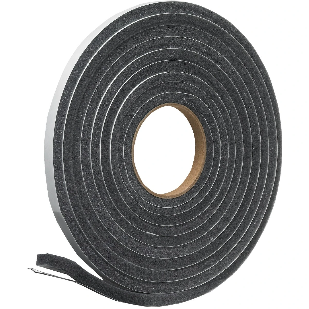 1/2" W X 3/8" T X 17' L Charcoal Foam Weatherstrip Tape For Doors & Windows