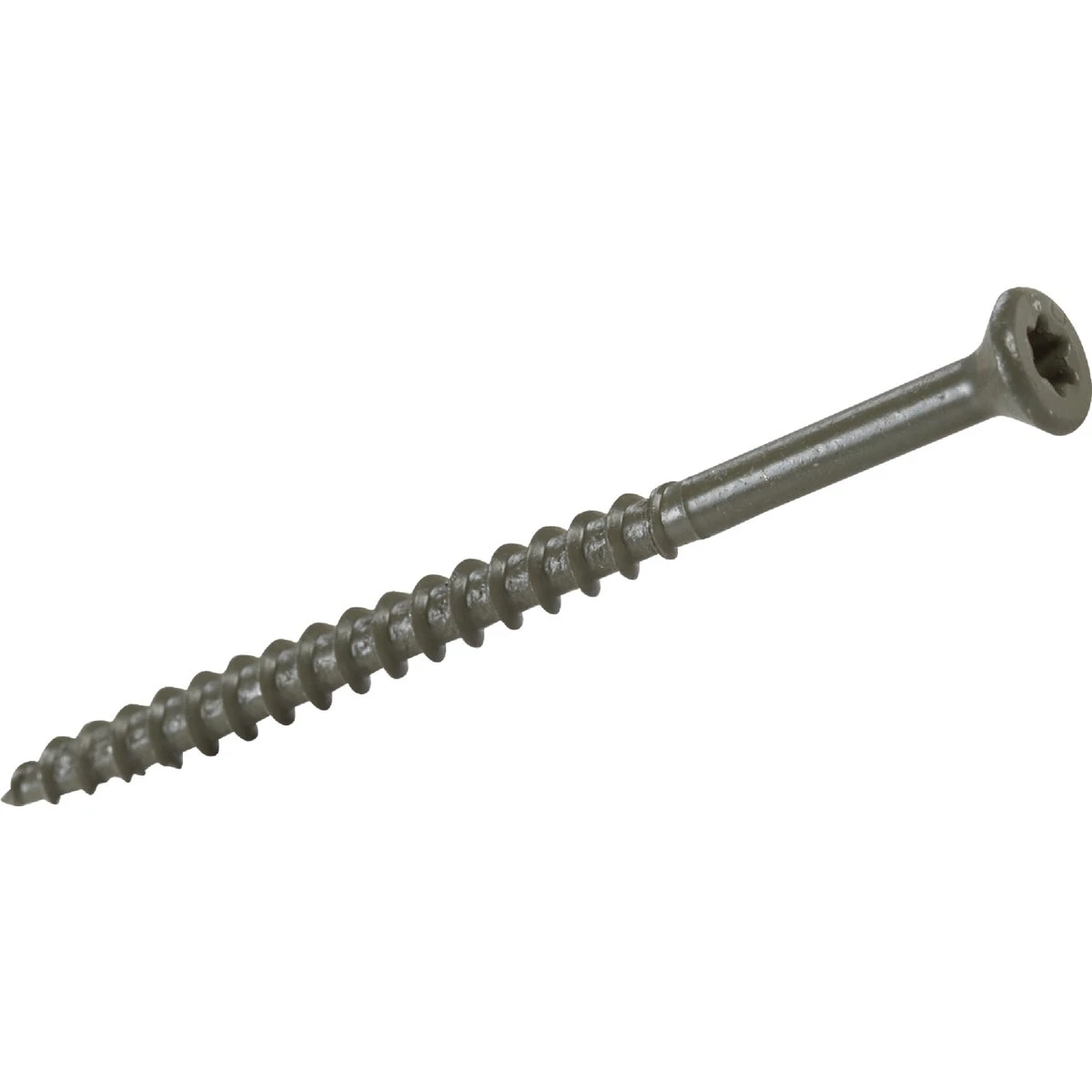 #10 X 4 In. Green Star Bugle-head Wood Deck Screw With Polymer Coating