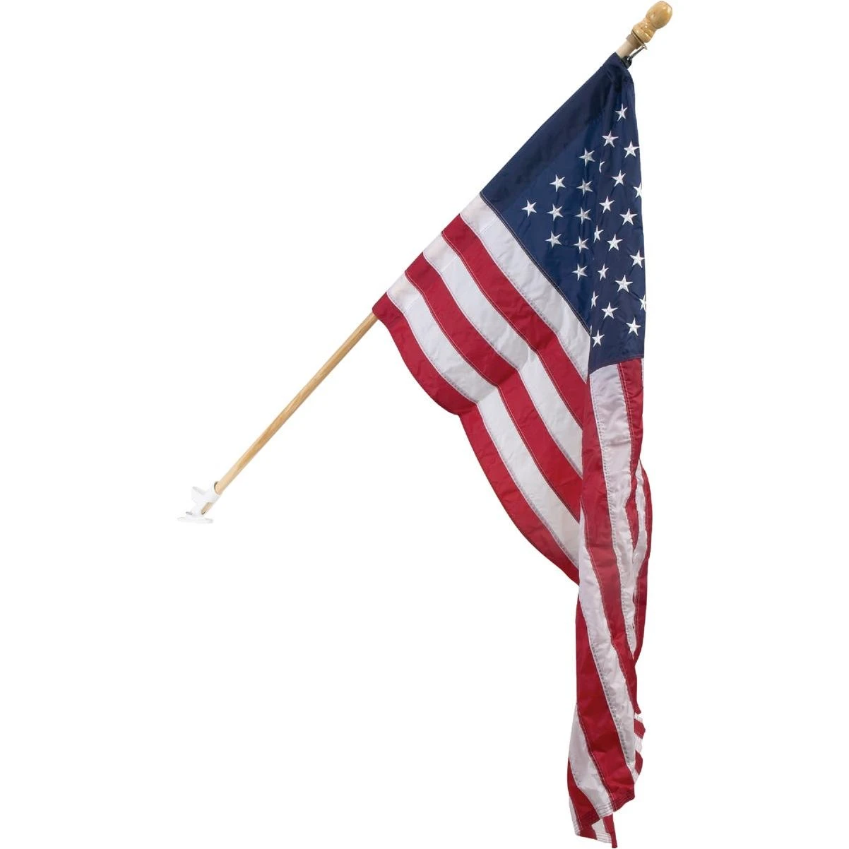 2.5 Ft. X 4 Ft. Nylon American Flag & 5 Ft. Pole Kit