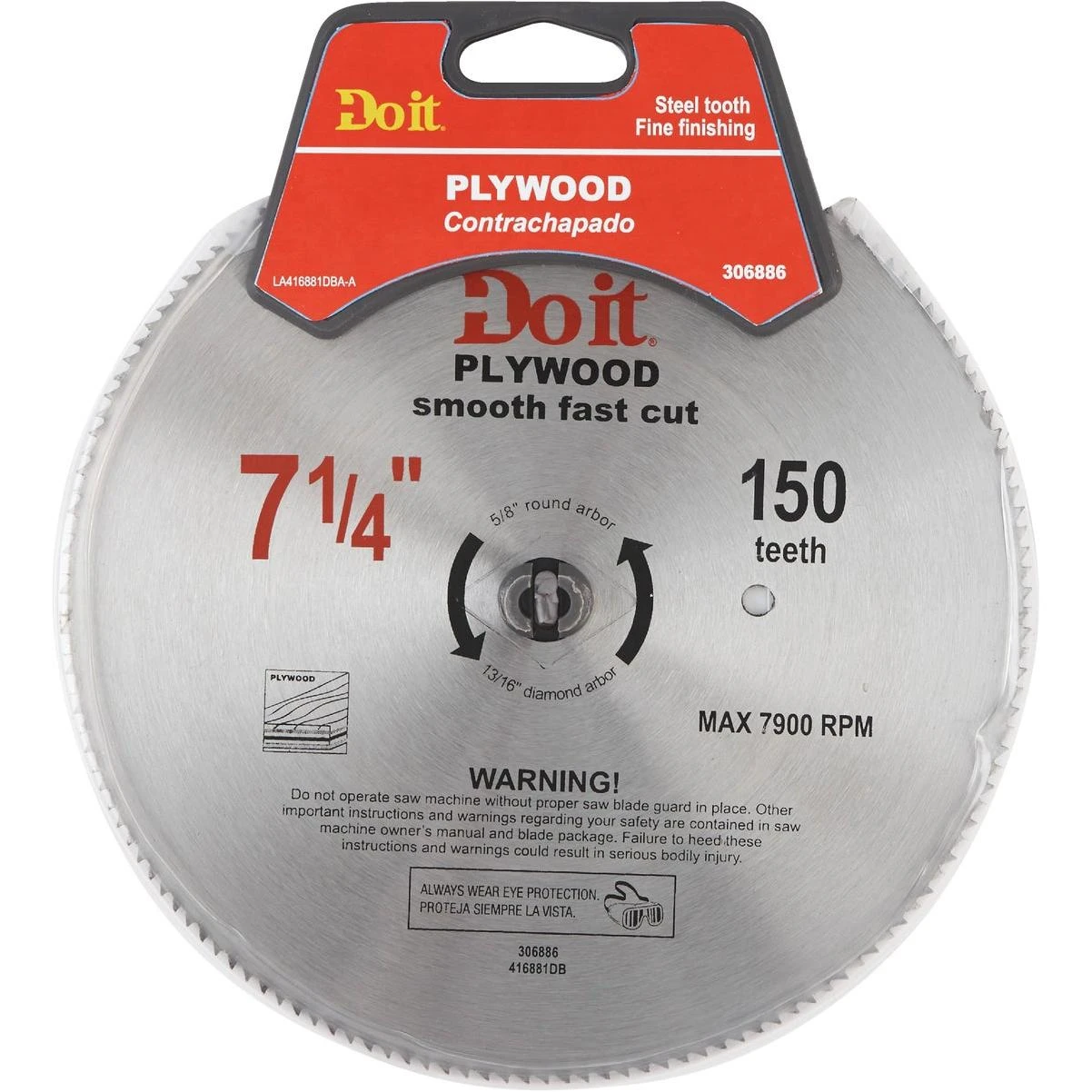 7-1/4 In. 150-tooth Plywood Circular Saw Blade