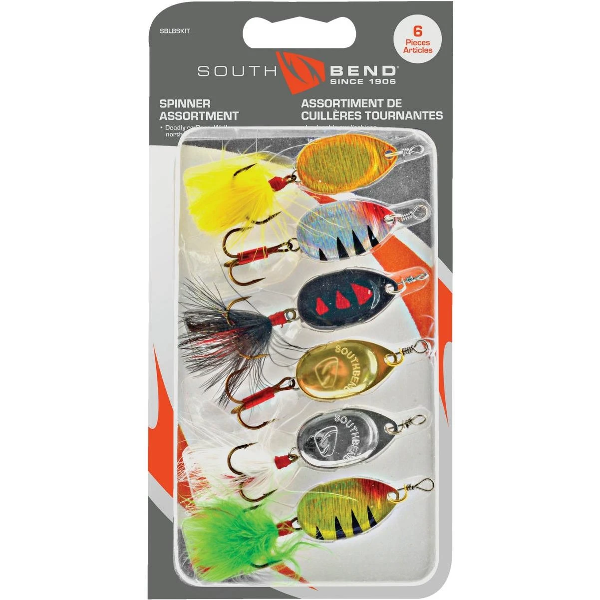6-piece Spinner Fishing Lure Kit
