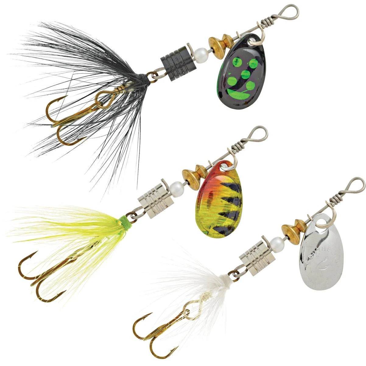 3-piece Classic Dressed Spinners Fishing Lure Kit