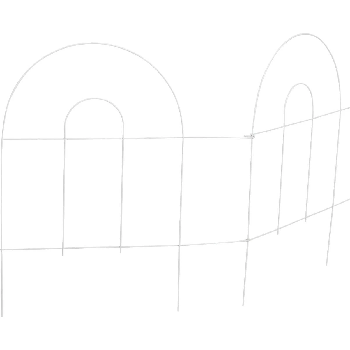 8 Ft. Powder-coated White Wire Folding Fence