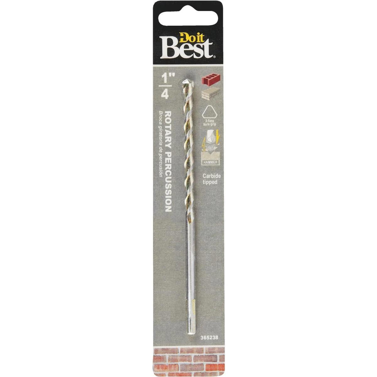 1/4 In. X 6 In. Rotary Percussion Masonry Drill Bit