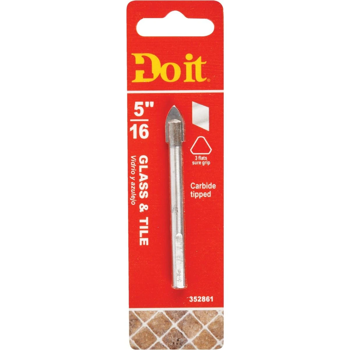 5/16 In. X 2-7/8 In. Carbide Glass & Tile Drill Bit