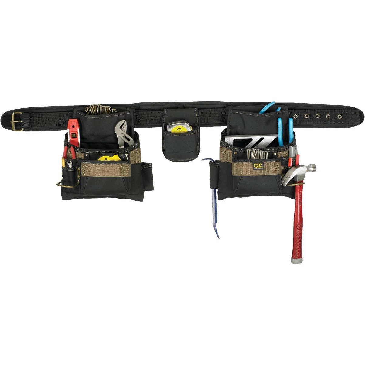 16-pocket Polyester & Ballistic Nylon Carpenter Apron System (4-piece)