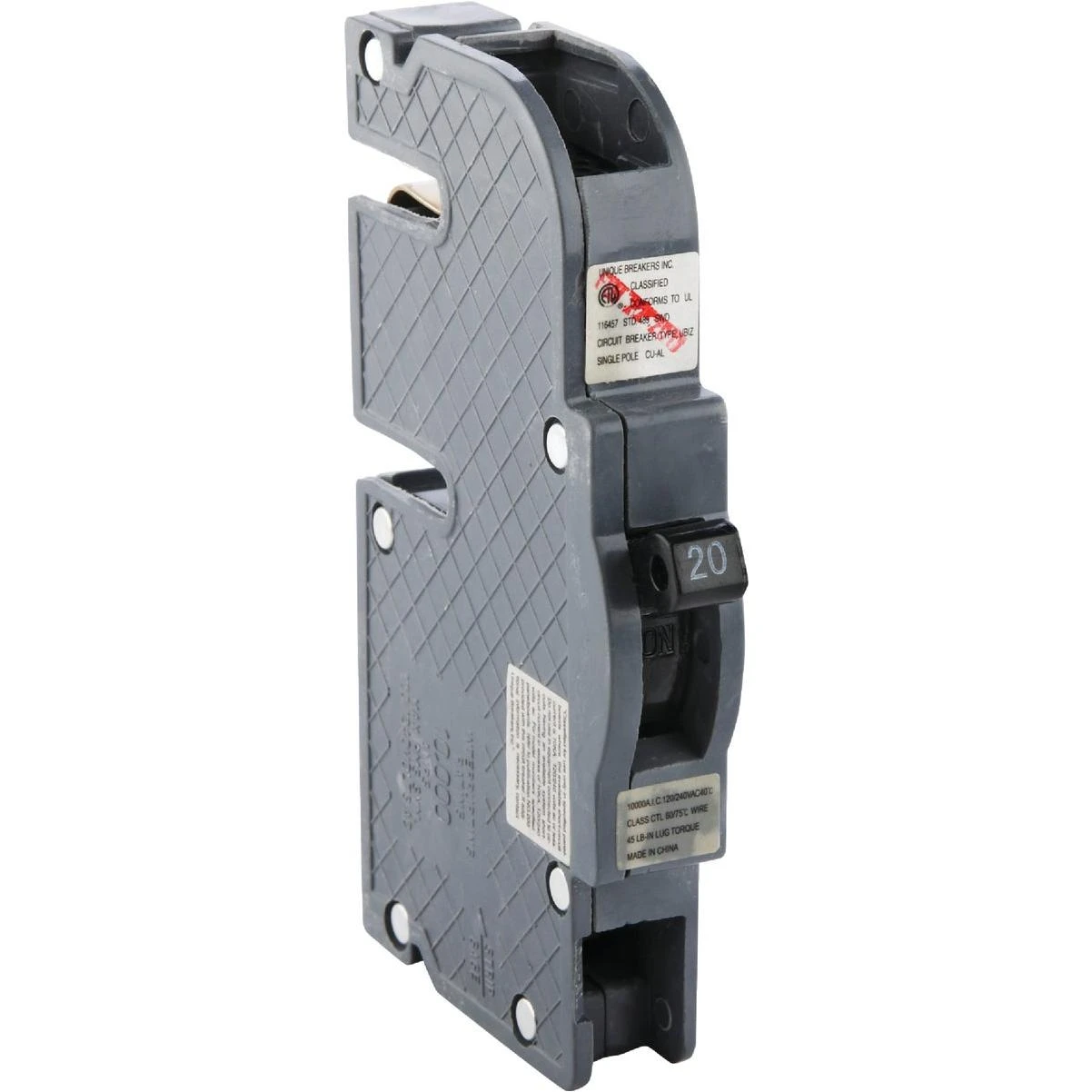 20a Single-pole Standard Trip Packaged Replacement Circuit Breaker For Zinsco
