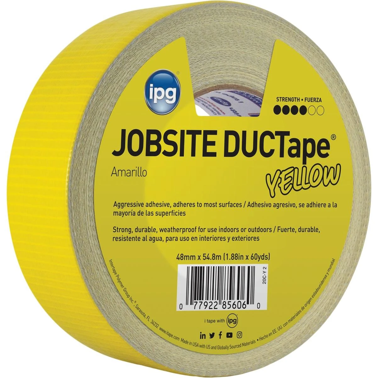 Ductape 1.88 In. X 60 Yd. General Purpose Duct Tape, Yellow