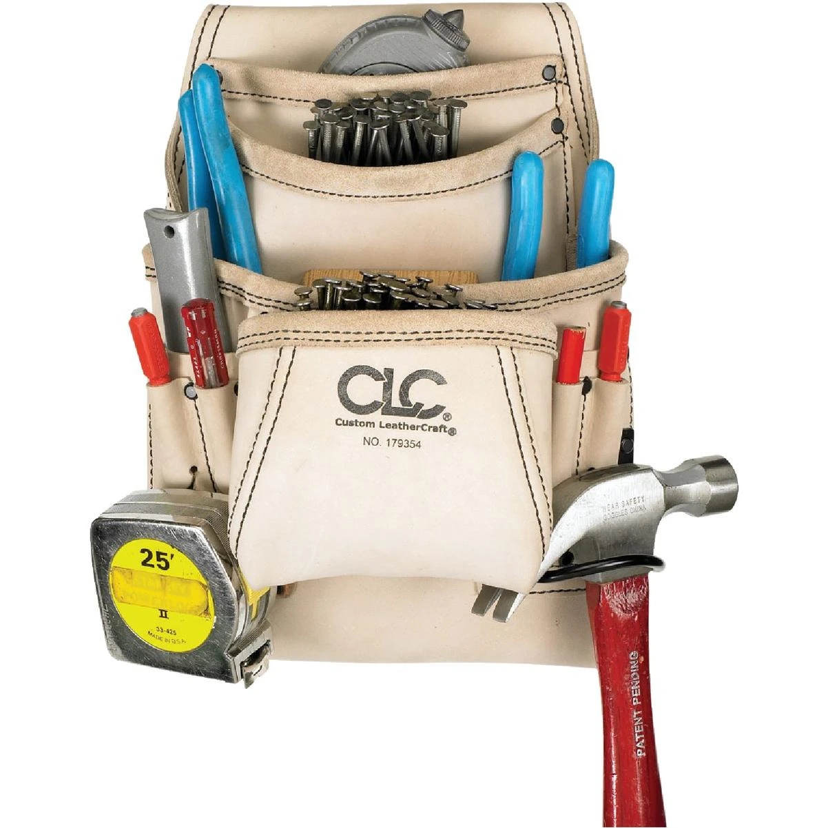 10-pocket Leather Carpenter's Nail & Tool Bag