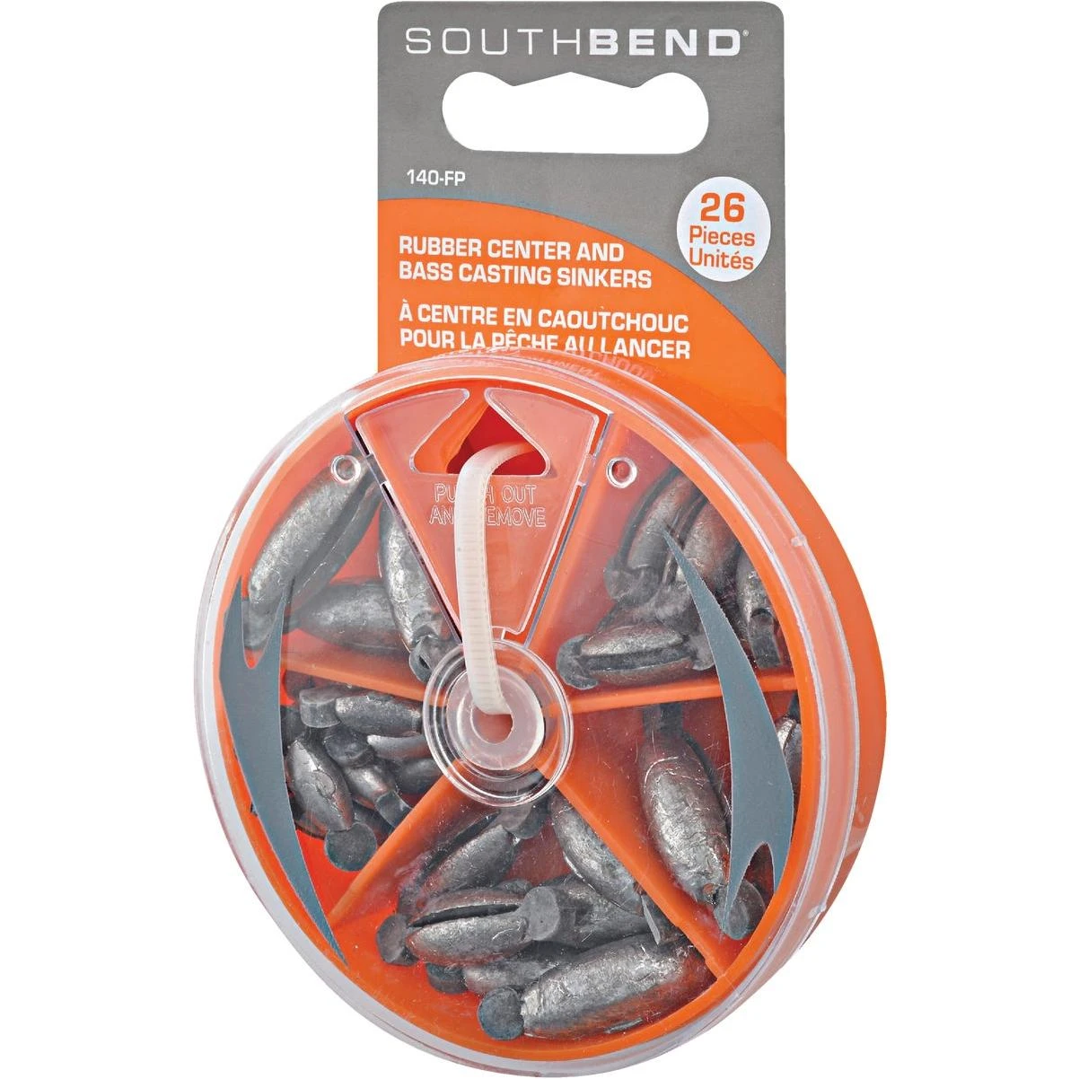 25-piece Rubber Center Sinker Kit Assortment