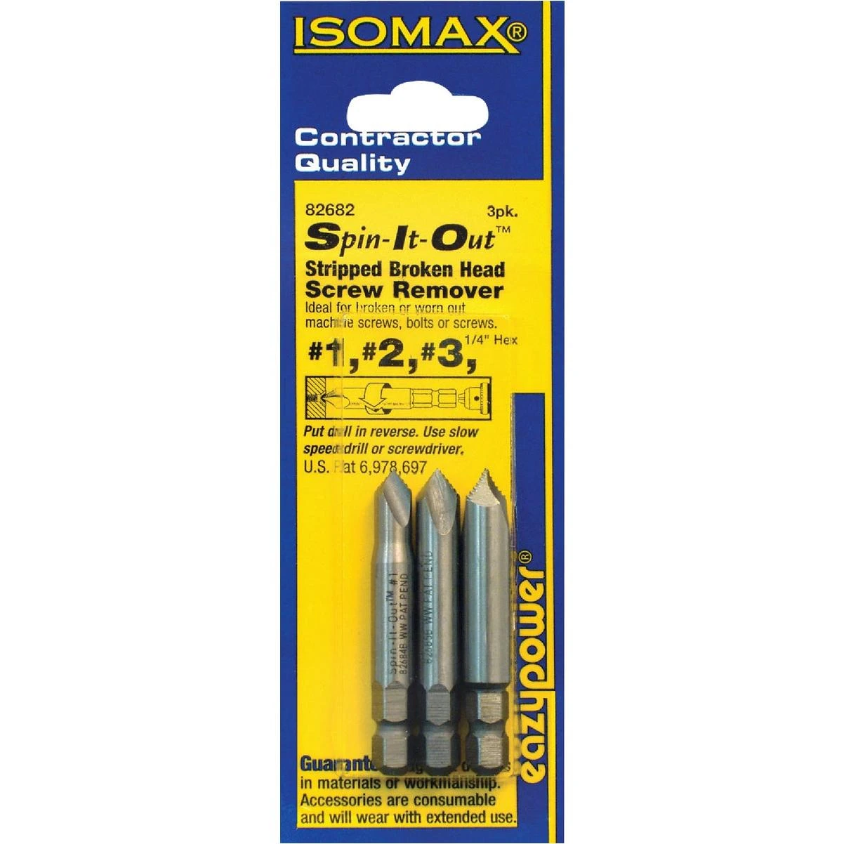 Spin It Out 3-piece Screw Extractor Set