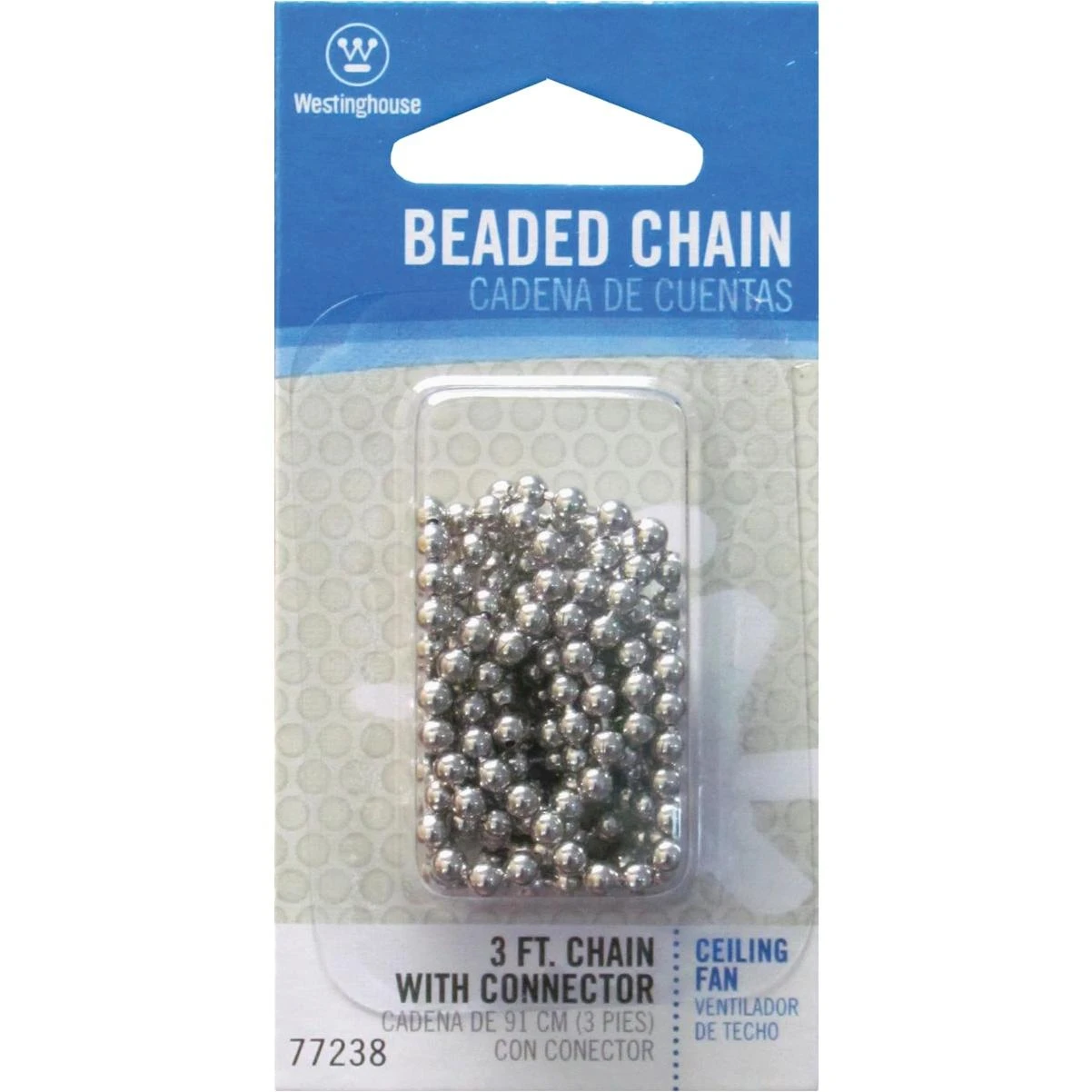 3 Ft. Brushed Nickel Pull Chain