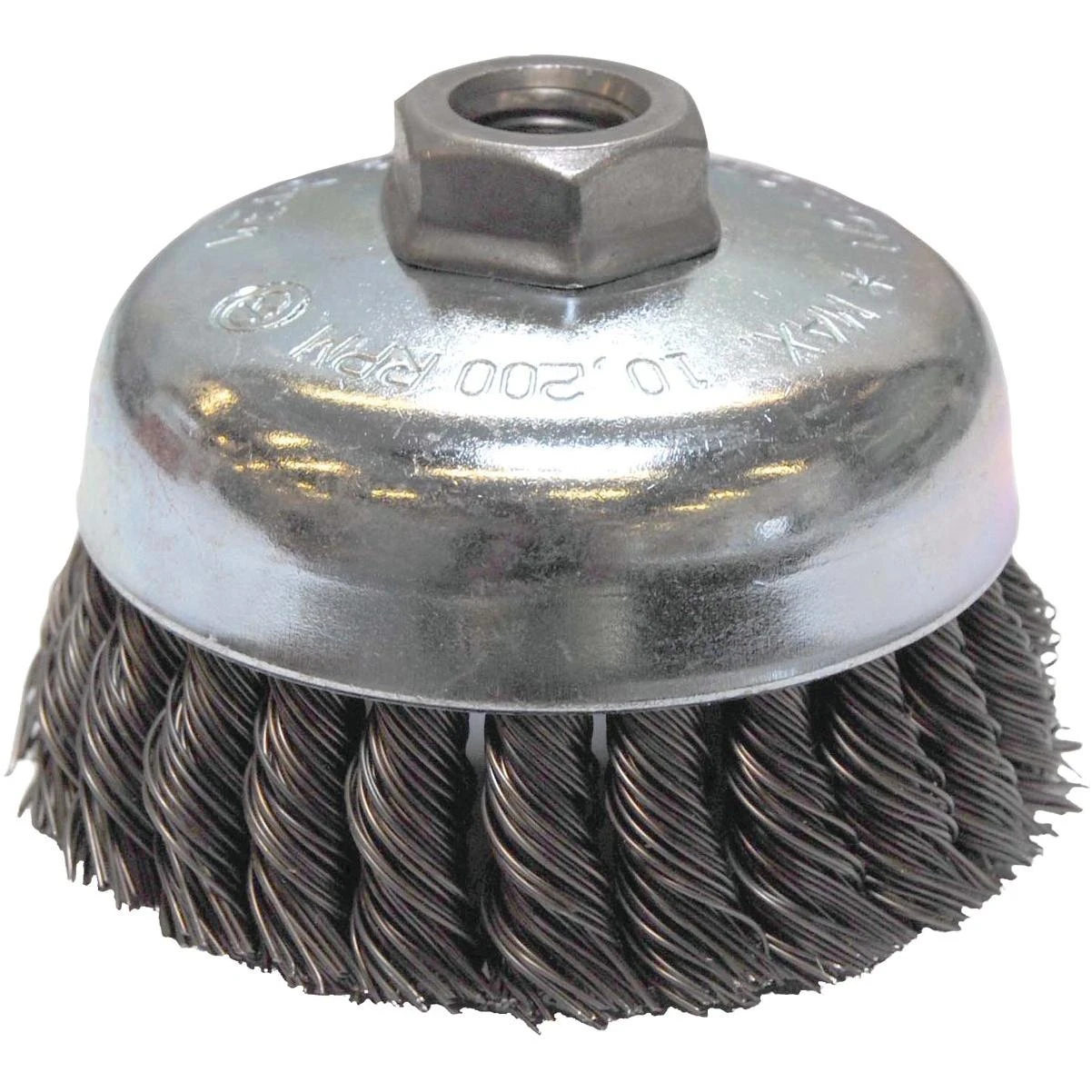Vortec 4 In. Knotted 0.02 In. Angle Grinder Wire Brush