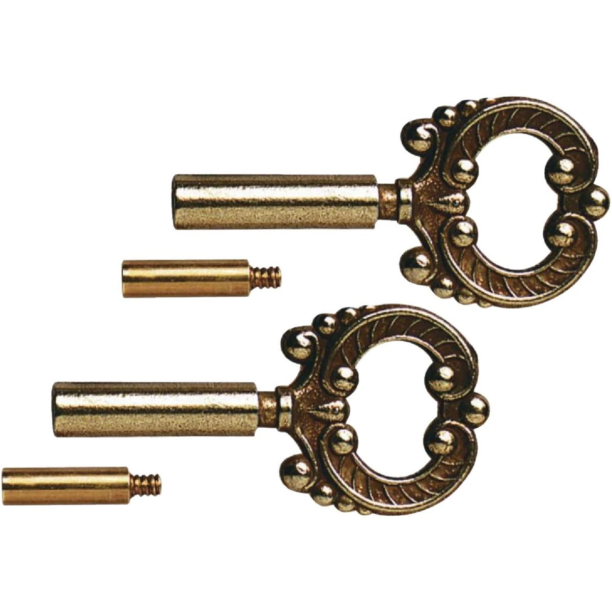 Brass 1/2 In. Extension Socket Key Lamp Knob (2-pack)