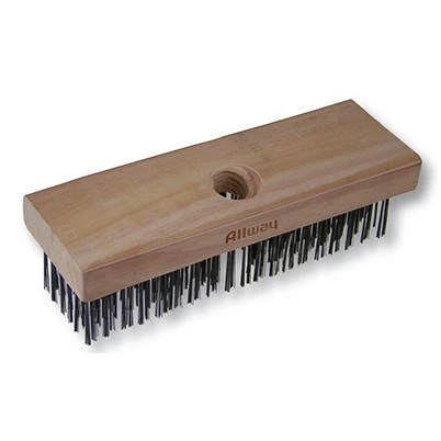 6-inch Wire Brush With Durable Wood Handle And 19 Rows Of Bristles