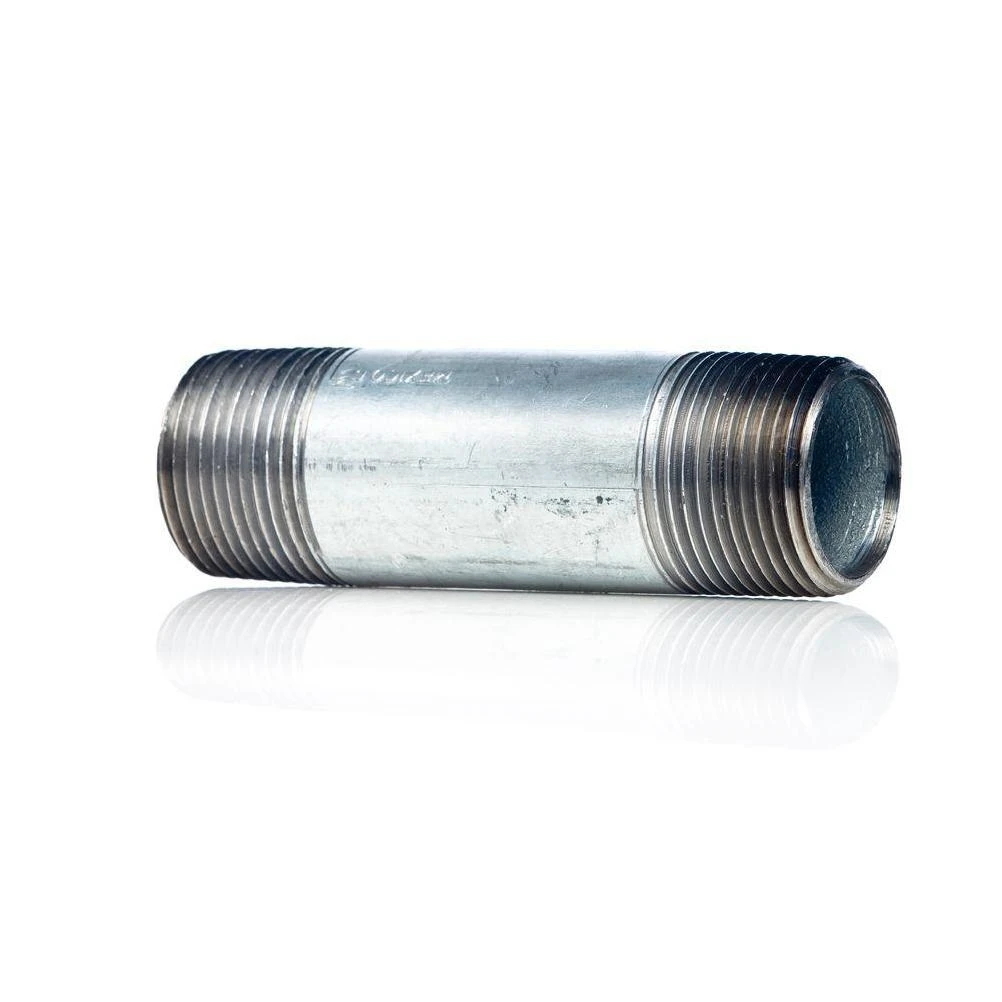 Durable 3/4" X 10" Galvanized Steel Pipe Nipple