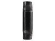 Durable 3/4" X 5-1/2" Black Steel Connector Pipe