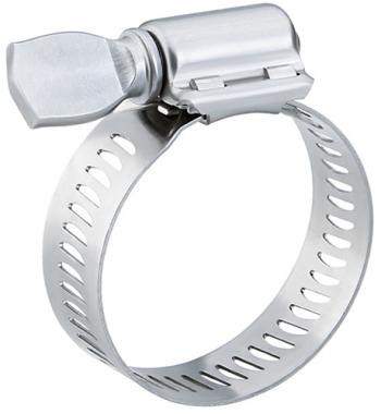 Breeze Aero-Seal SS Hose Clamps with Thumb Wing Screw, 7/16" - 25/32" Range, SAE 6