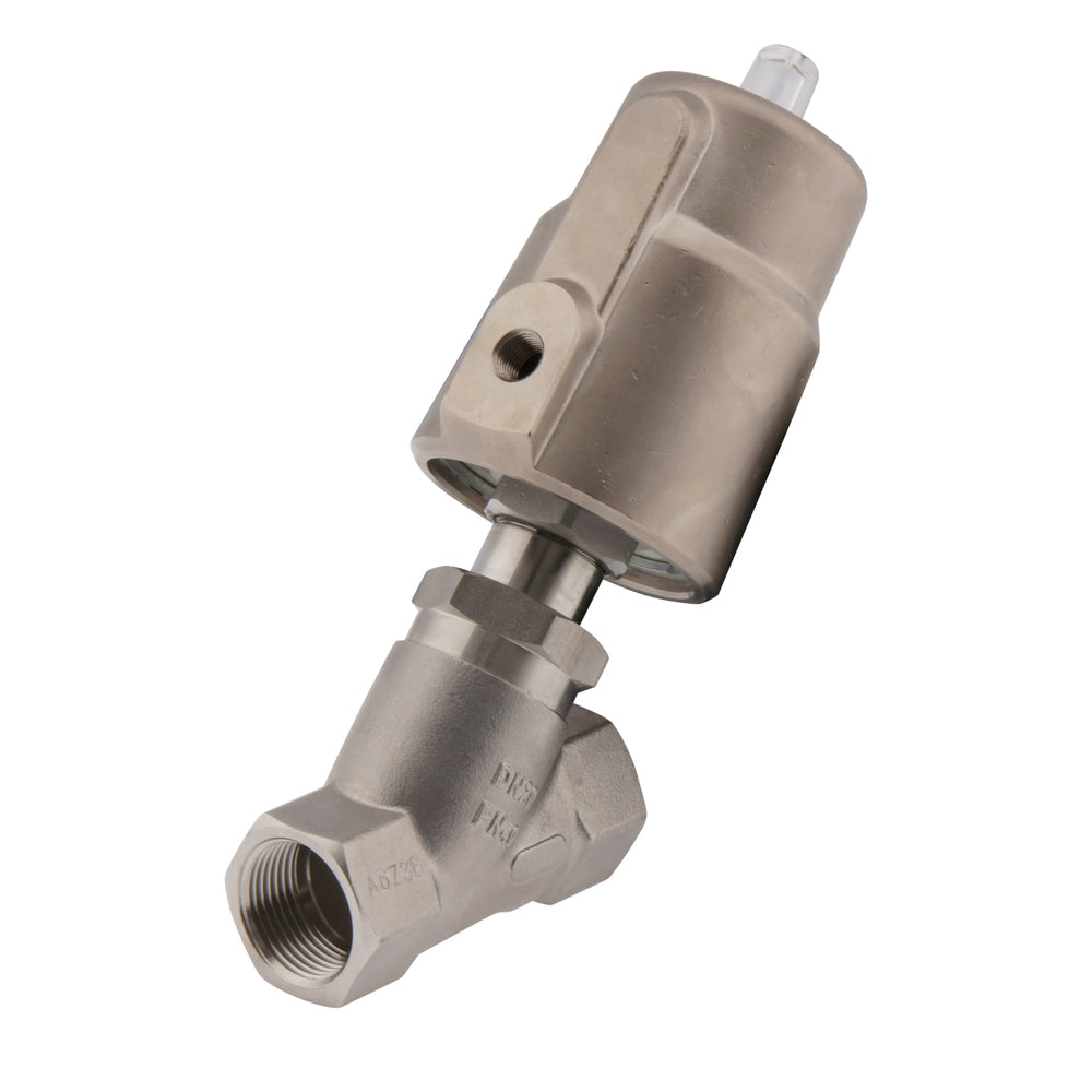 G1/2'' FKM 16bar NC Angle Seat Valve (Closes Ag. Flow) Stainless-Steel/Brass AL2