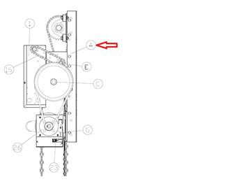 190-109318 Frame assembly w/shafts, H for J/H operator