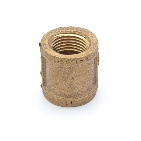 1/2" FPT Brass Coupling, Lead-Free