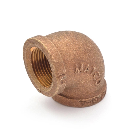 3/4" FPT Brass 90° Elbow, Lead-Free