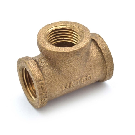 1/2" FPT Brass Tee, Lead-Free