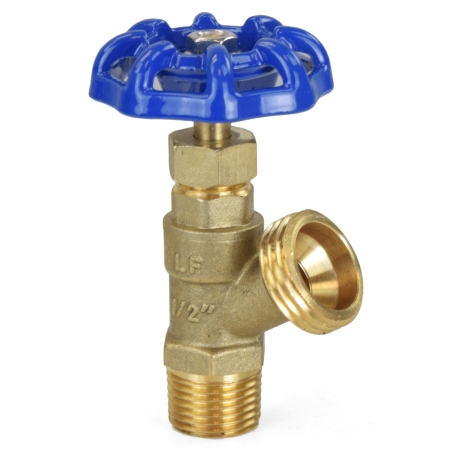 1/2" NPT Full Flow Boiler Drain Valve, Lead-Free