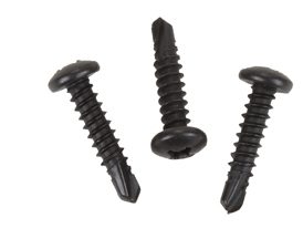 Decorative Garage Door Hardware Self Drilling Black Metal Screws