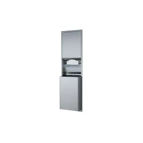 Bobrick B3944Click To CopyRecessed Convertible Paper Towel Dispenser/Waste Receptacle, Satin Stainless Steel