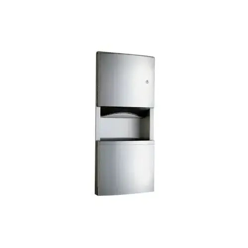 Bobrick B4369Click To CopyRecessed Paper Towel Dispenser/Waste Receptacle Satin Stainless Steel