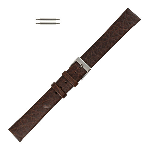 Watch Band 18mm Extra Long Brown Soft Flat Leather Classic Calf 9 Inch Length