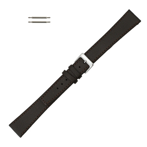 Watch Band 18mm Brown Leather Classic Calf 10 Inch Length