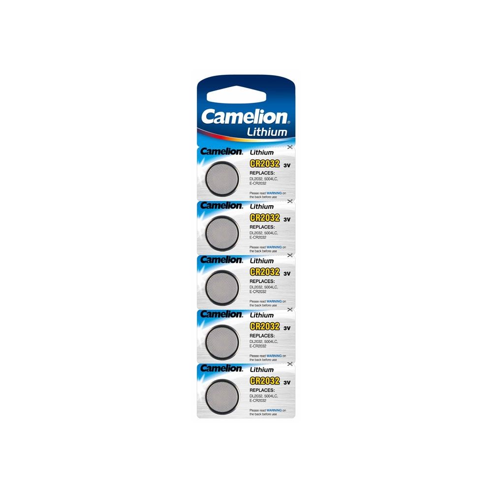 Camelion 3V Lithium Coin Battery CR2032 (5/Card )