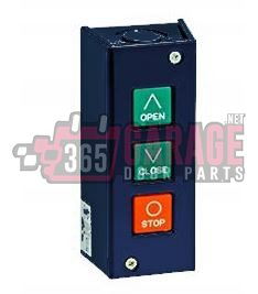 Commercial Garage Door Opener PBS-3R Three Button Station W/ Normally Open Stop