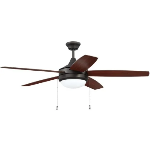 Craftmade 52-in 57W Phaze Ceiling Fan w/ Bulbs, 3-Speed, 5-Blade, Espresso